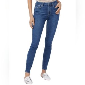 PAIGE High-Rise Skinny Jeans in Medium Blue Wash